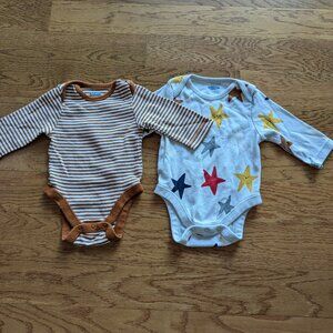 Old Navy - Printed/Graphic Bodysuit 2-Pack for Baby - Stars